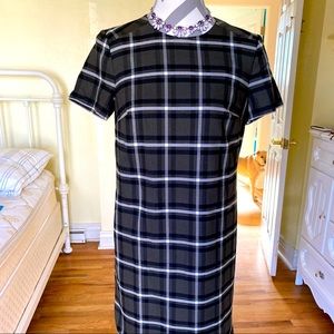 Banana Republic plaid shift dress